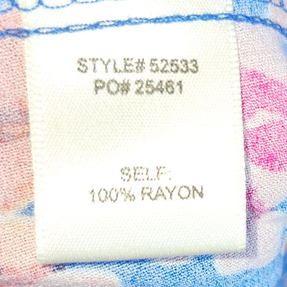 25216  NWT Skies Are Blue Boutique Brand Floral Skirt Blue/Tangerine!! Small - Picture 12 of 14